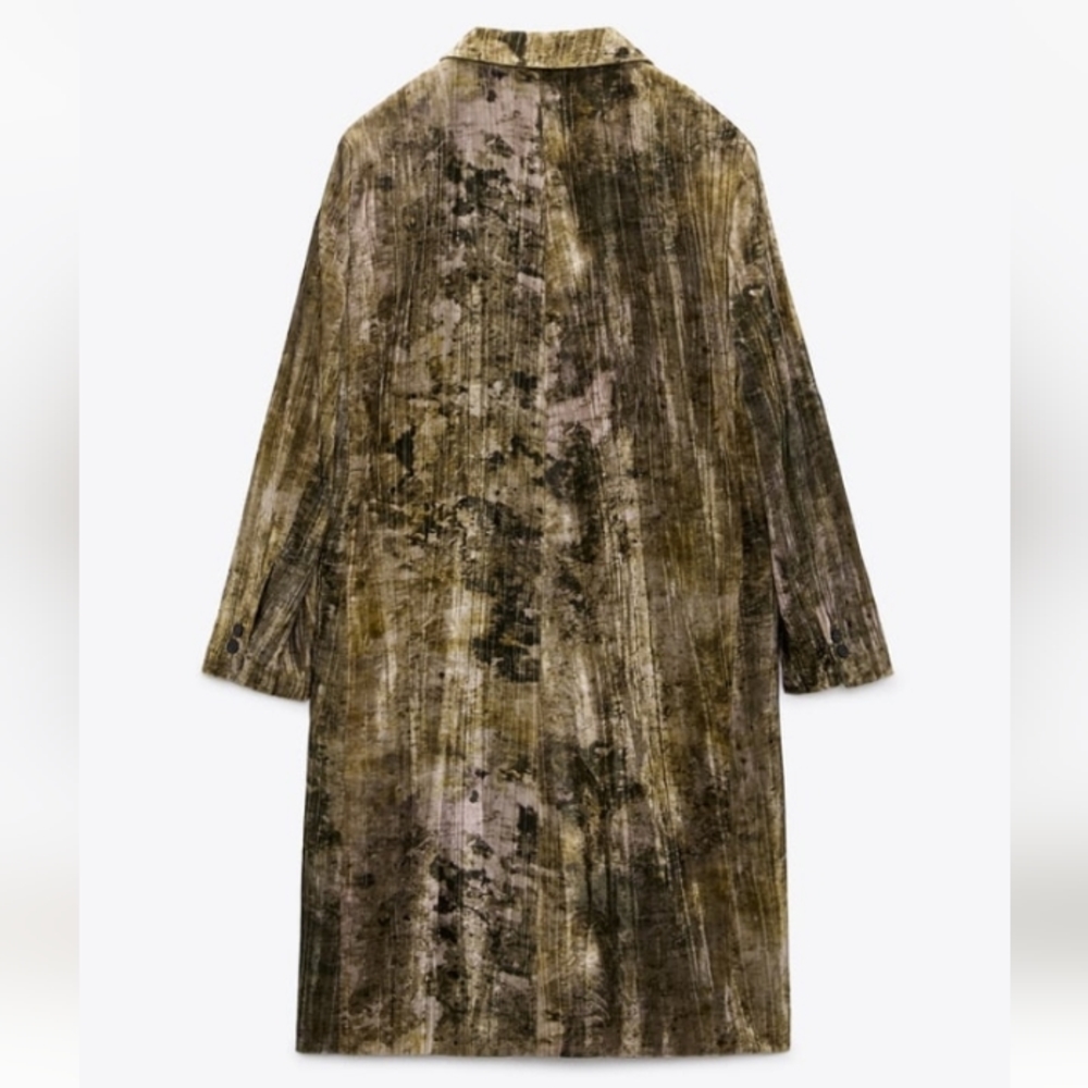 Zara Tye Die Velvet Coat - Picture 6 of 11